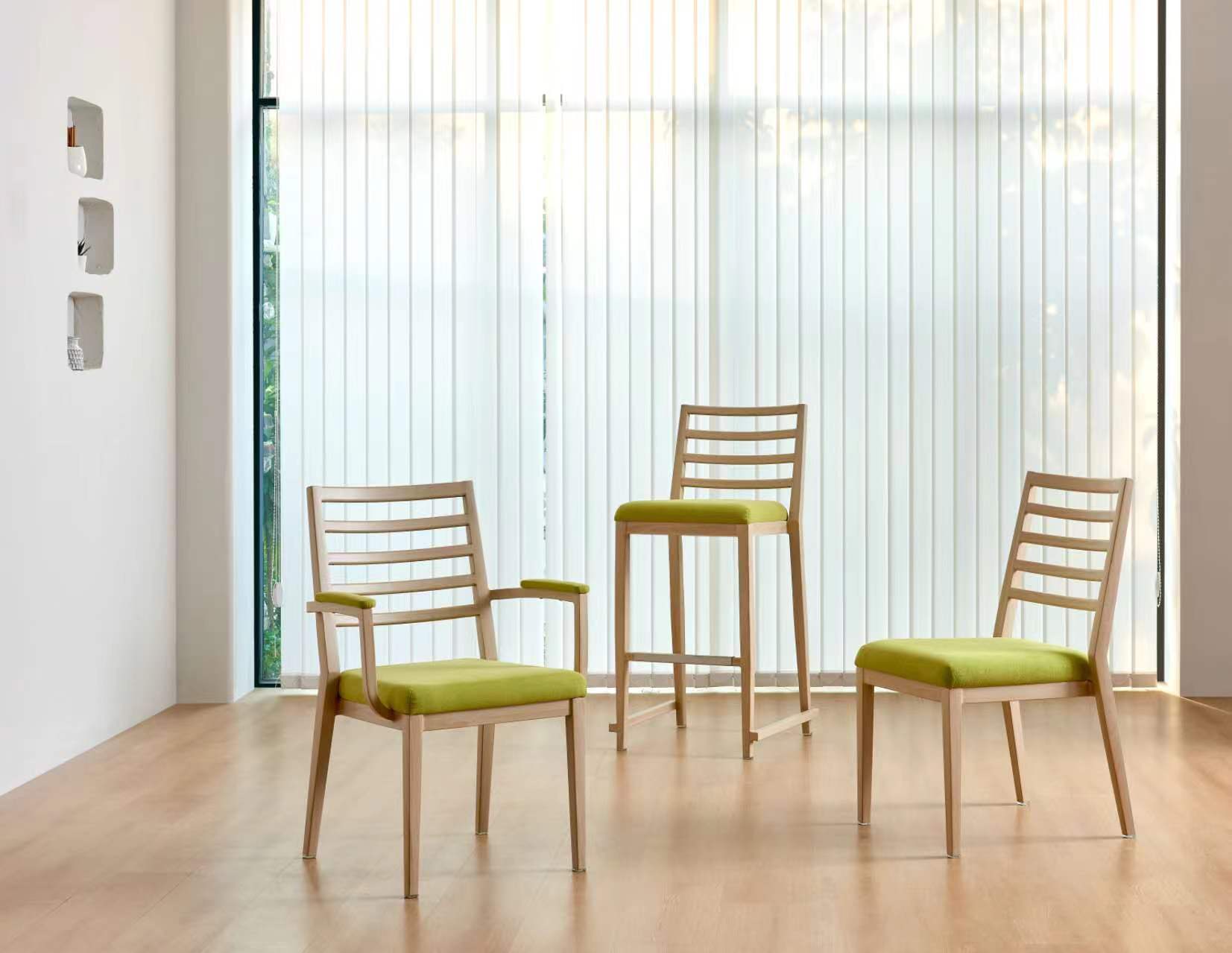 Revamping Hotel Dining Spaces: The Benefits of Metal Wood Grain Chairs