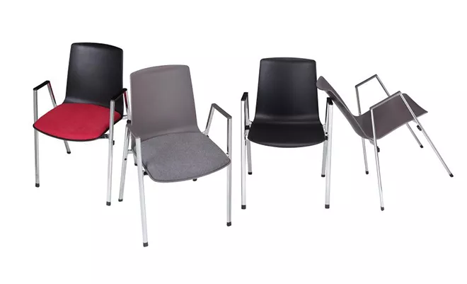 Black classic plastic chair for hotel meeting room use Yumeya MP001