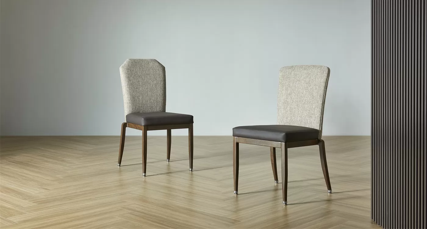 Classic Wood Grain Metal Chair For Hotels & Restaurants YY6131