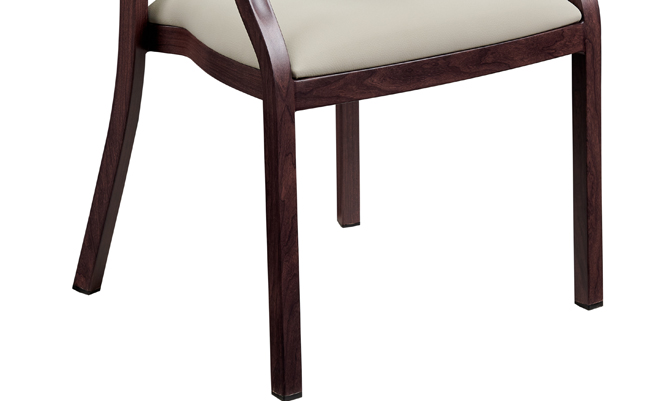 Elegant and timeless metal wood grain arm chair YW5505 Yumeya