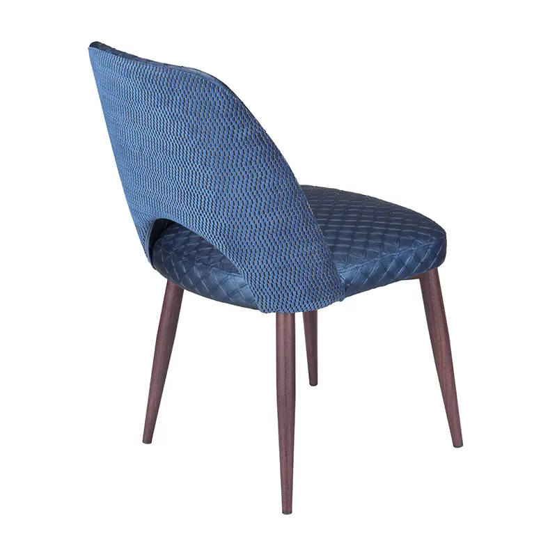 Upholstered steel dining chairs with a range of base options  NF105  Yumeya