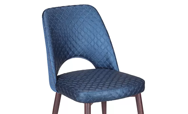 Upholstered steel dining chairs with a range of base options  NF105  Yumeya