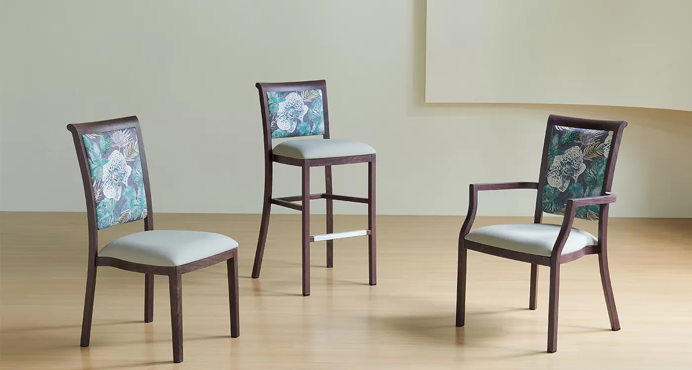 Modern YG7193 Banquet Dining Chairs With Floral Backs