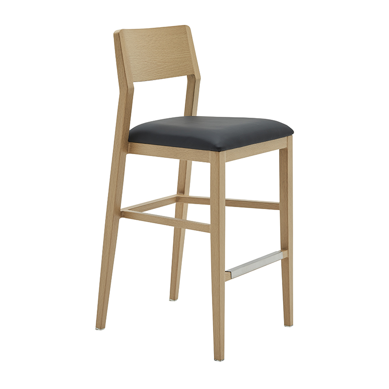 Comfortable and Elegant Metal Wood Grain Bar Stool YG7198 Yumeya